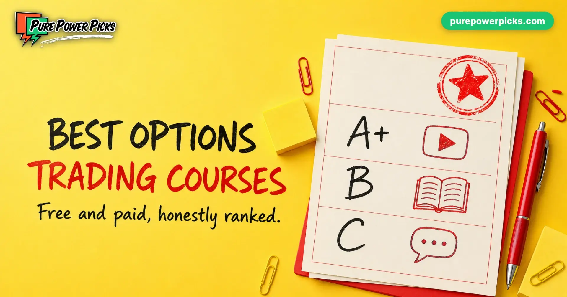 Best options trading courses, free and paid, honestly ranked: a report card graded A+, B and C